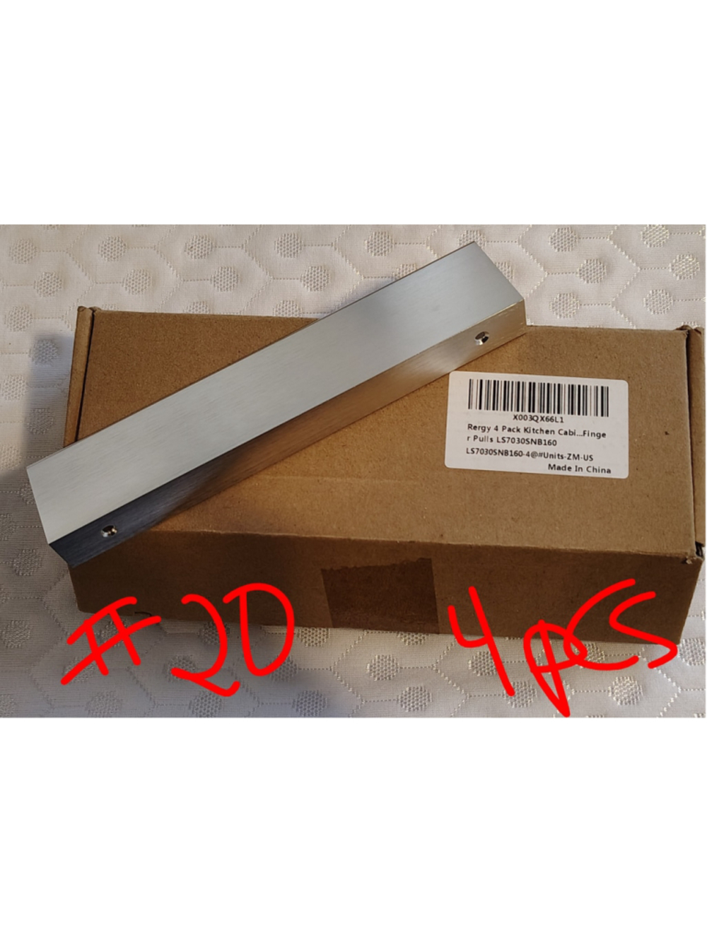 Unbranded Kitchen Cabinet Pulls 4 Pack 160mm Brushed Nickel